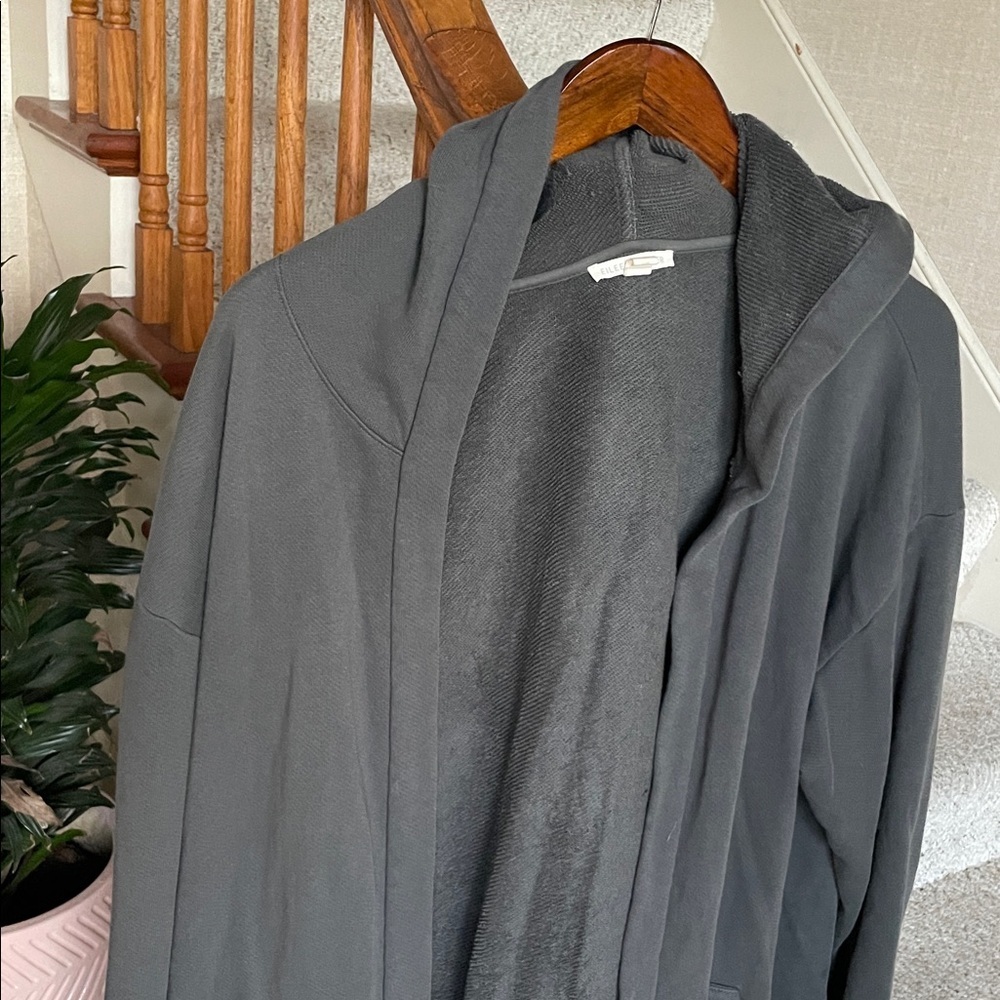 Eileen Fisher Organic Cotton French Terry Hooded Jacket - Picture 4 of 14